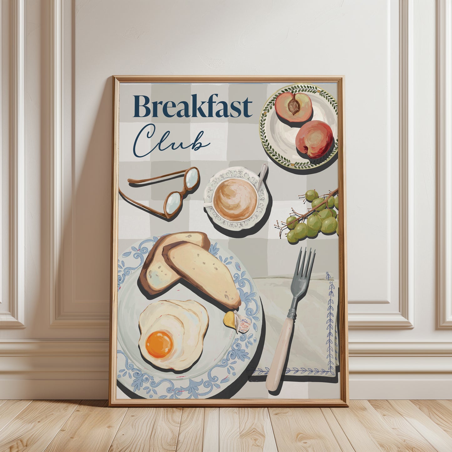 beige kitchen print