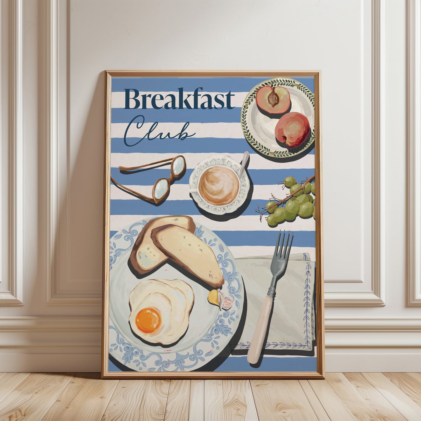 Breakfast Club Kitchen Print, Blue