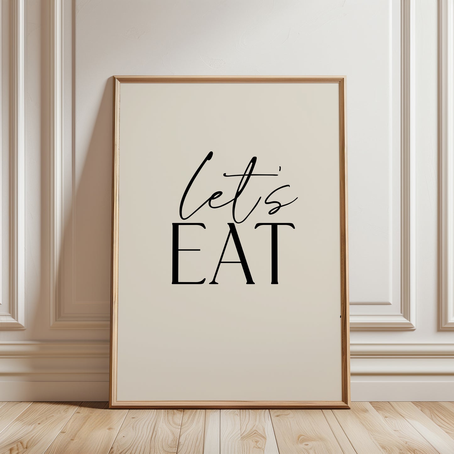 dining room wall decor, lets eat print