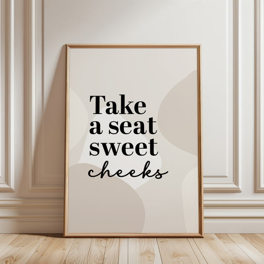neutral bathroom print