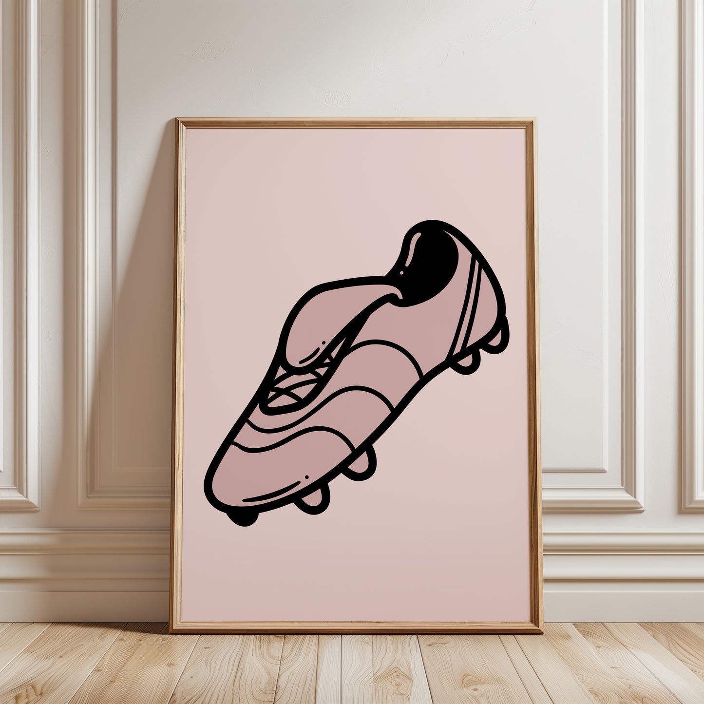 Girls pink football poster