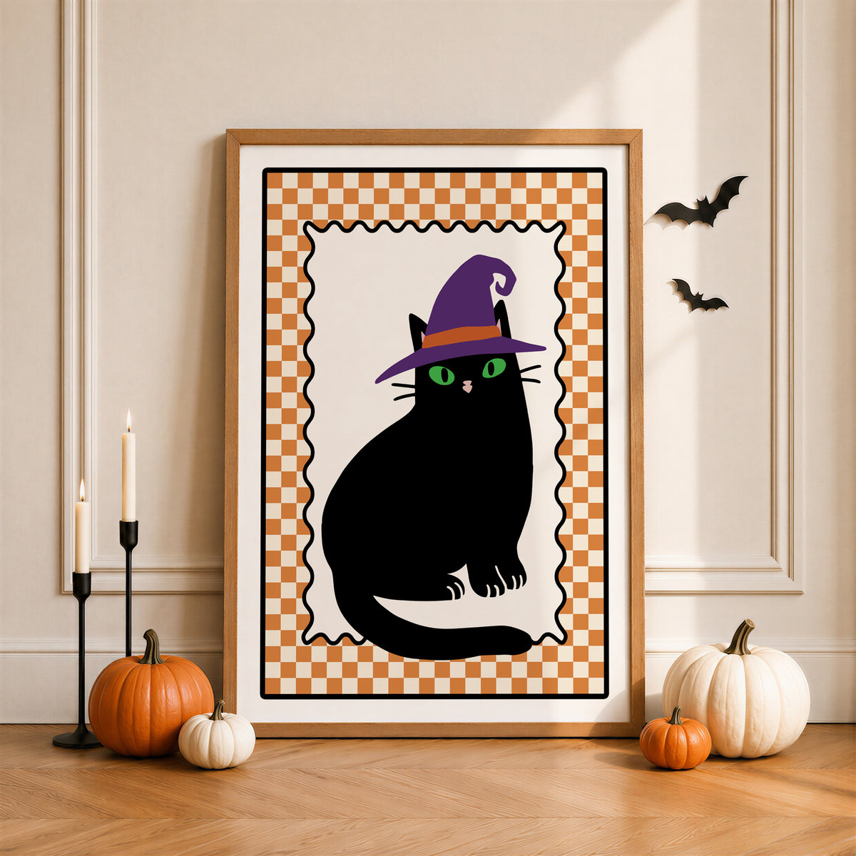 Halloween Print, Black Cat
