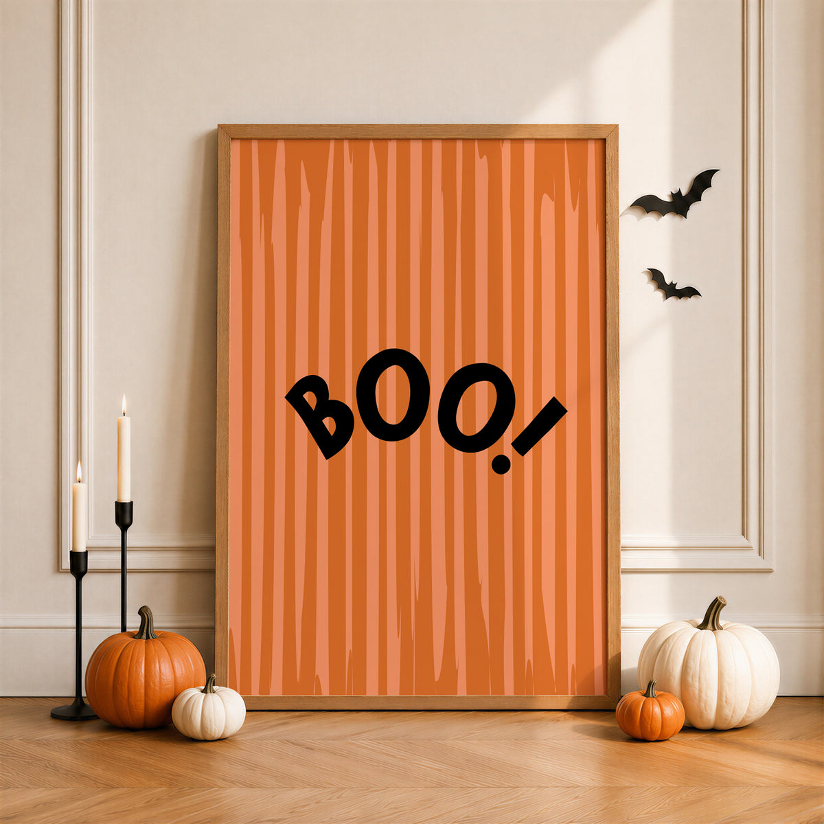 Halloween Wall Art, Boo Print