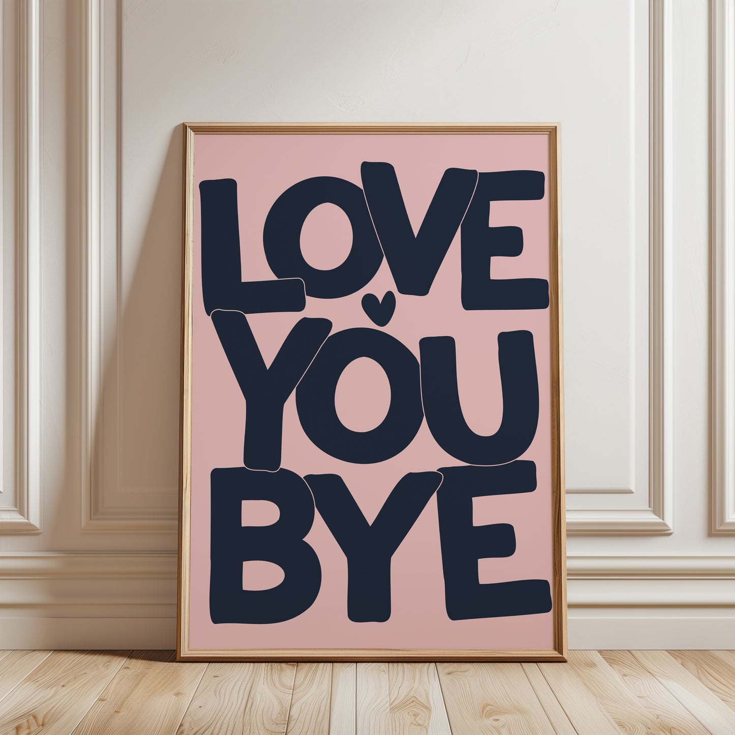 Love you Bye, Pink Hallway Print