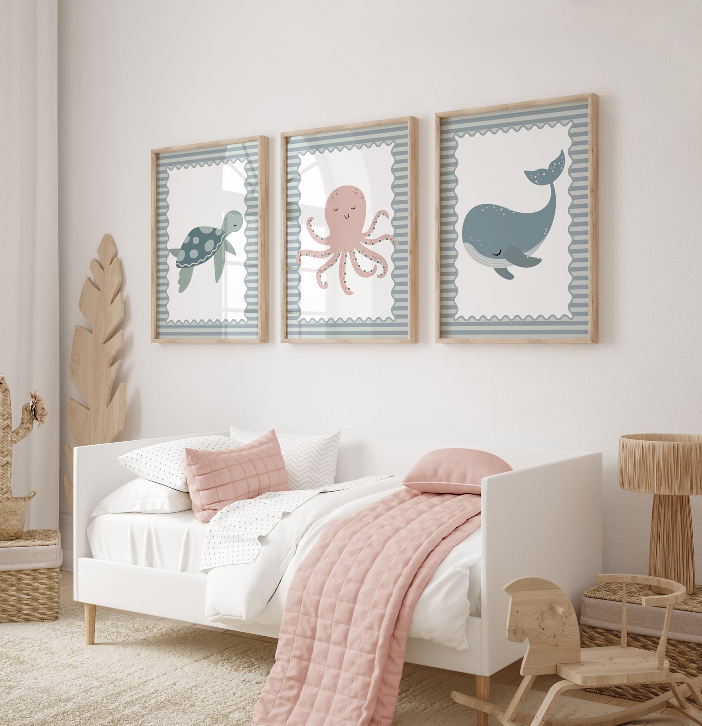 Ocean nursery decor, wall art for boys room