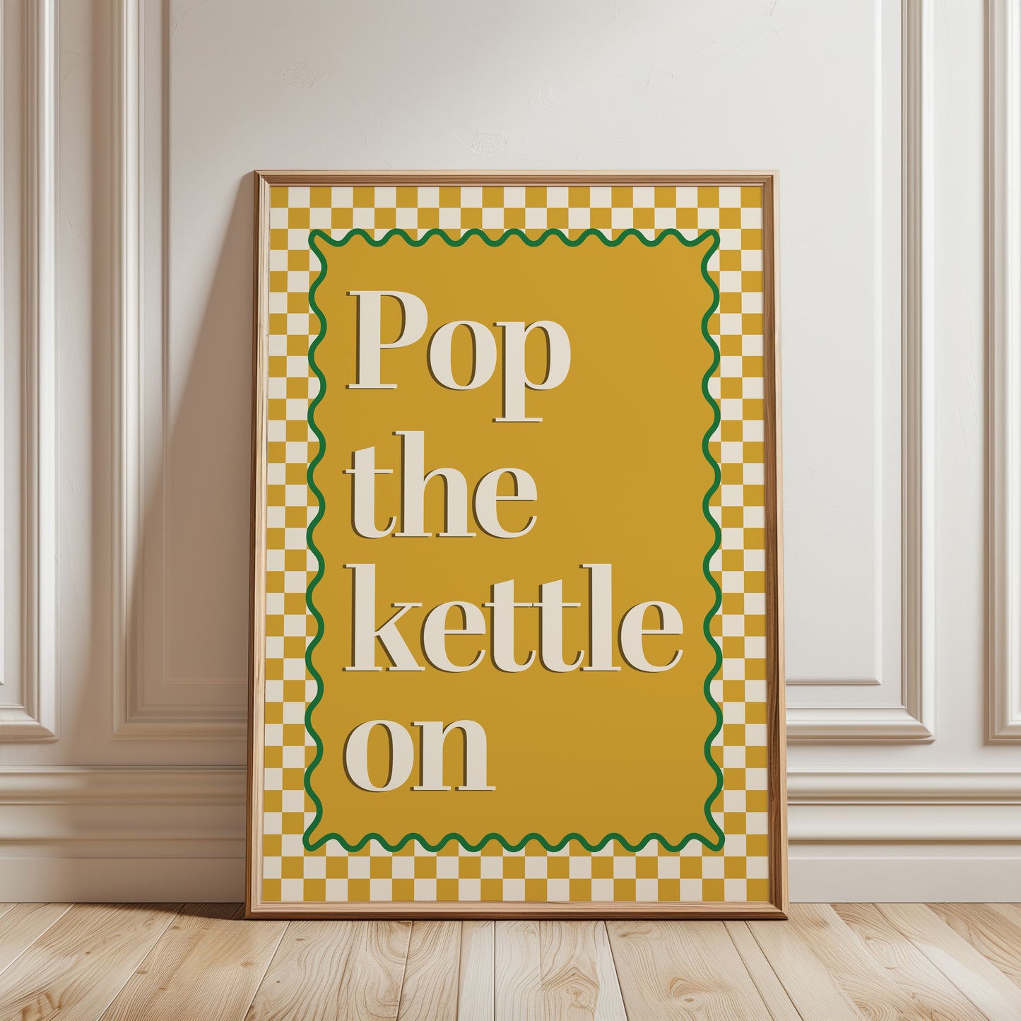 yellow kitchen print for gallery wall
