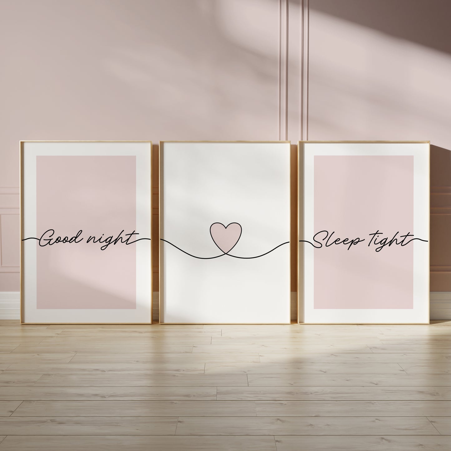Set of 3 Pink Bedroom Art Prints