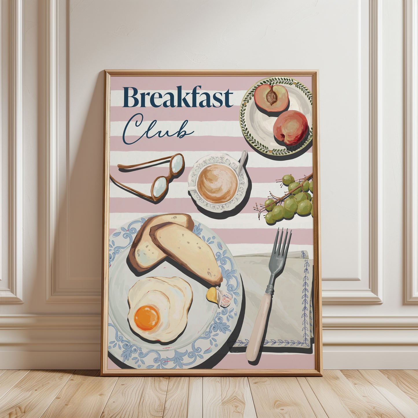 Breakfast Club Kitchen Print, Pink