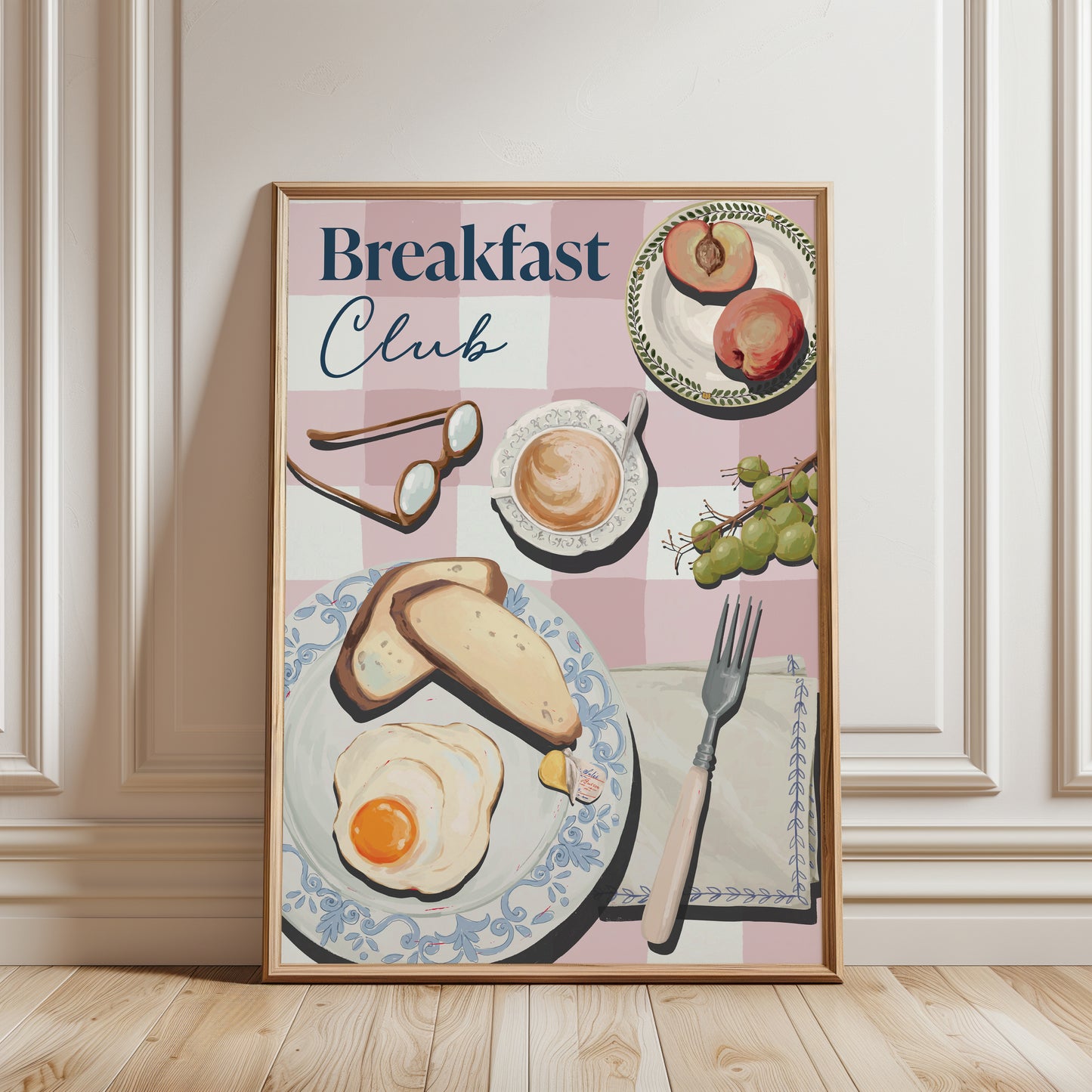 Breakfast Club Kitchen Print, Pink