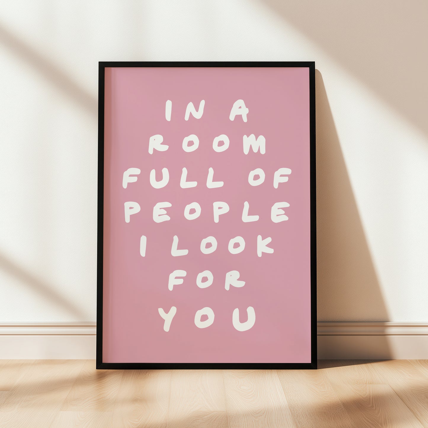 hallway print in pink