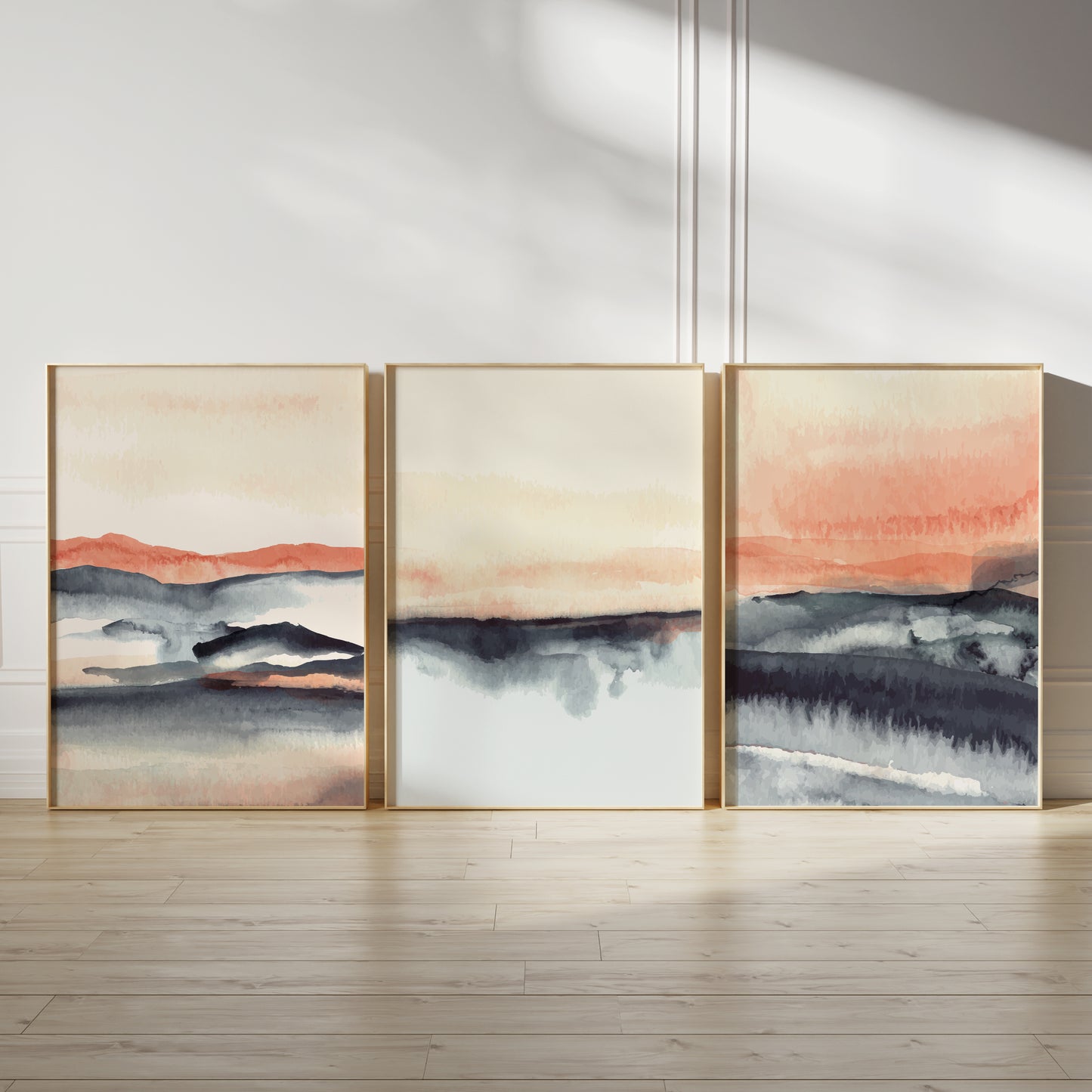 Set of 3 Watercolour Landscape Wall Prints