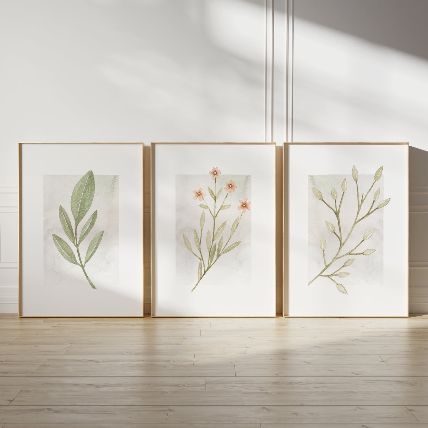 Set of 3 Botanical Watercolour Wall Prints