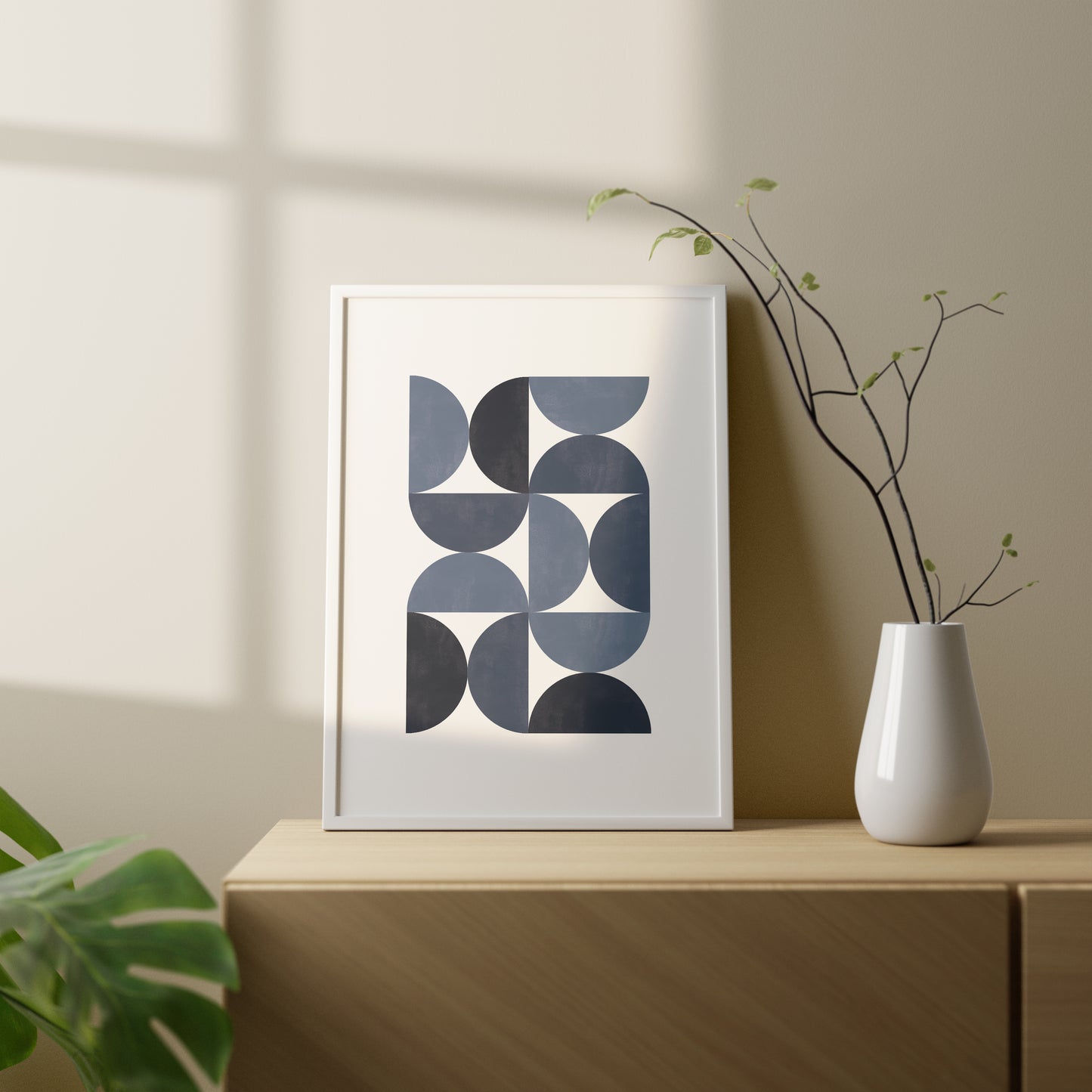 Set of 3 Blue Boho Wall Art Prints