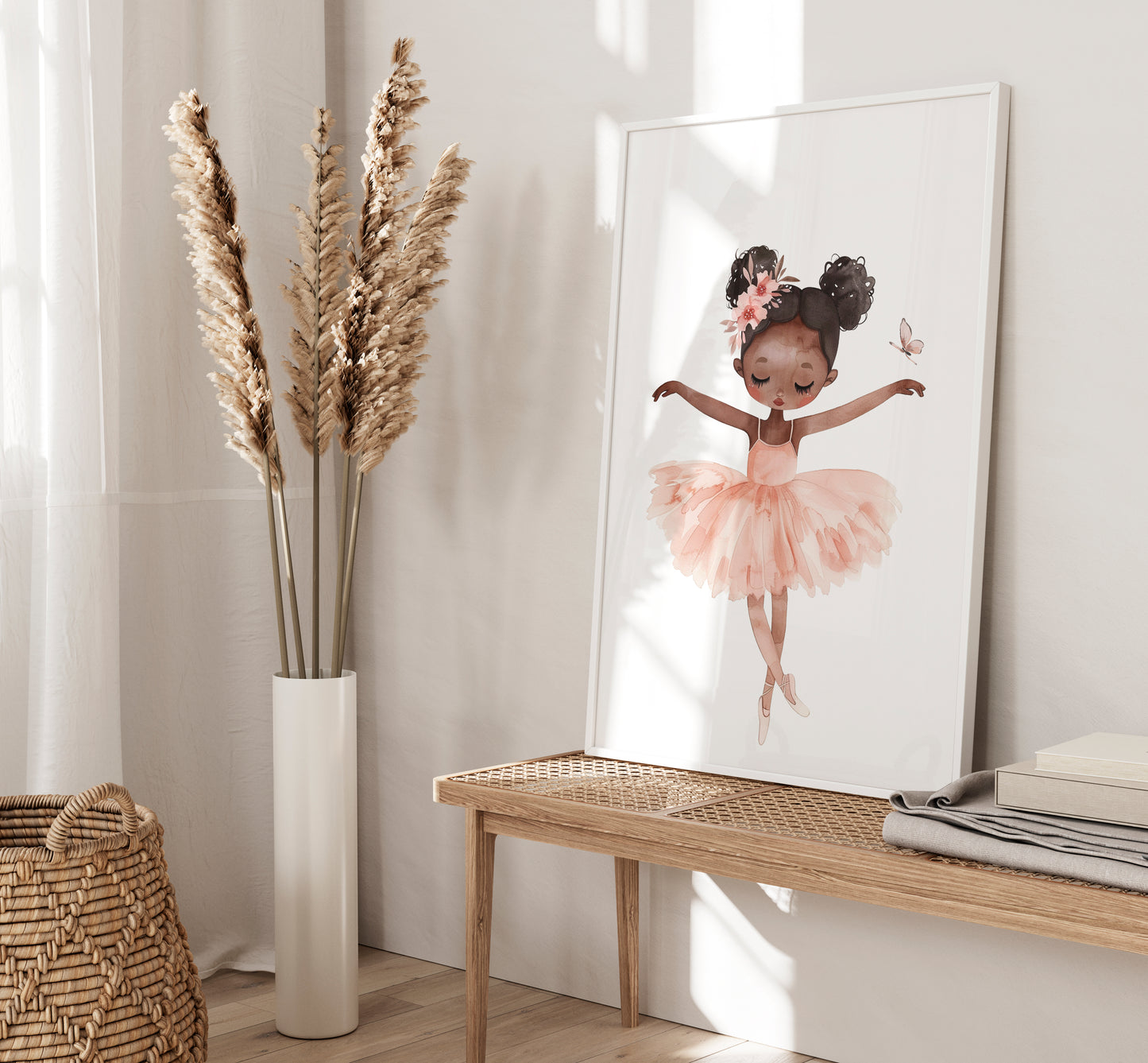Set of 3 Girls Ballerina Nursery Wall Prints