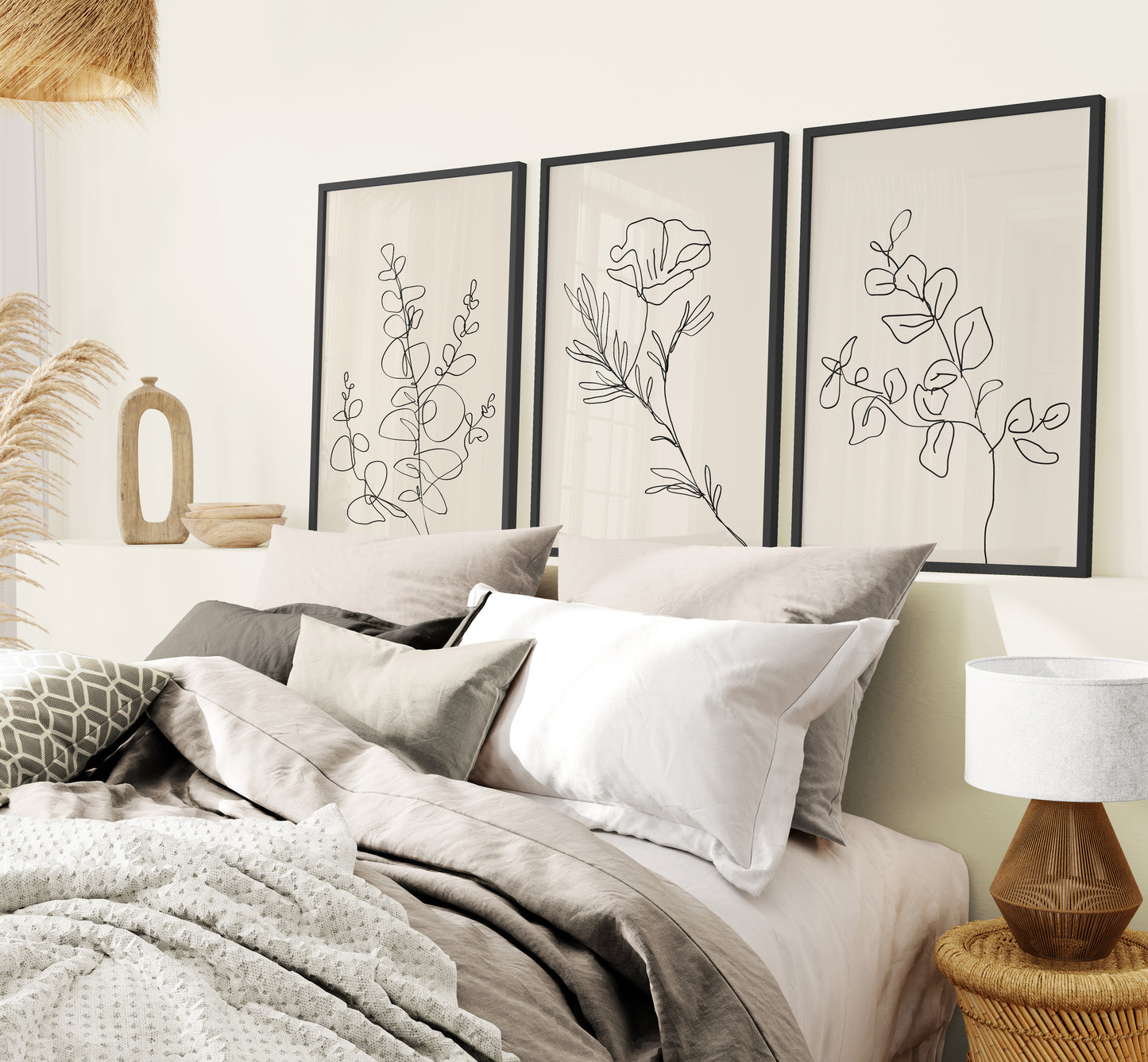 Set of 3 Neutral Wall Art Prints