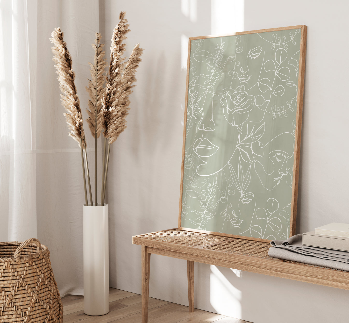 Set of 3 Green Bedroom Wall Art Prints