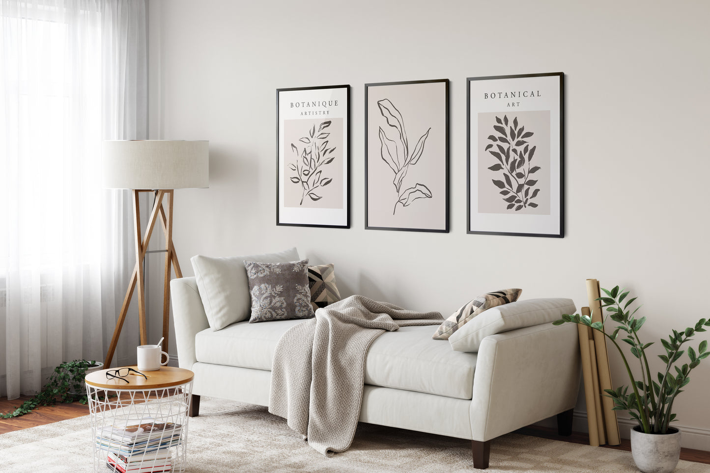 Set of 3 Neutral Wall Art Prints