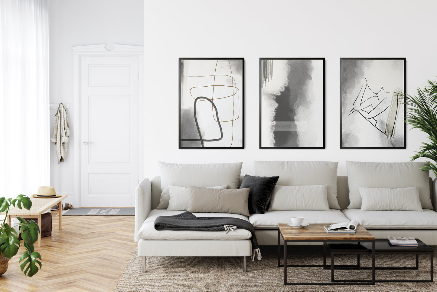 Set of 3 Modern Abstract Wall Art Prints
