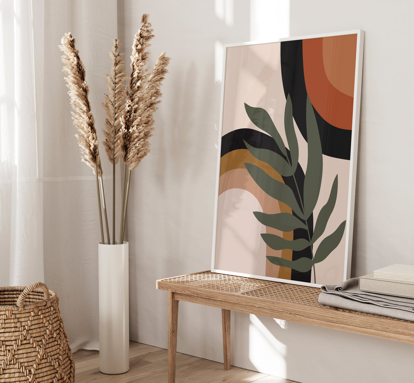 Set of 3 Terracotta Boho Abstract Wall Art Prints