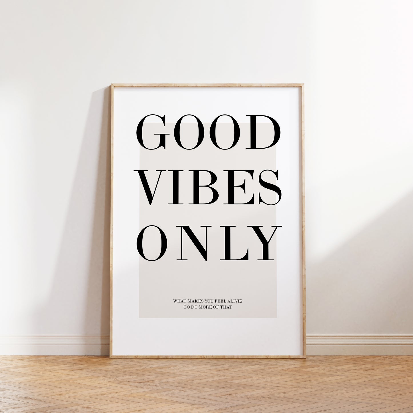 Good Vibes Only Neutral Wall Print