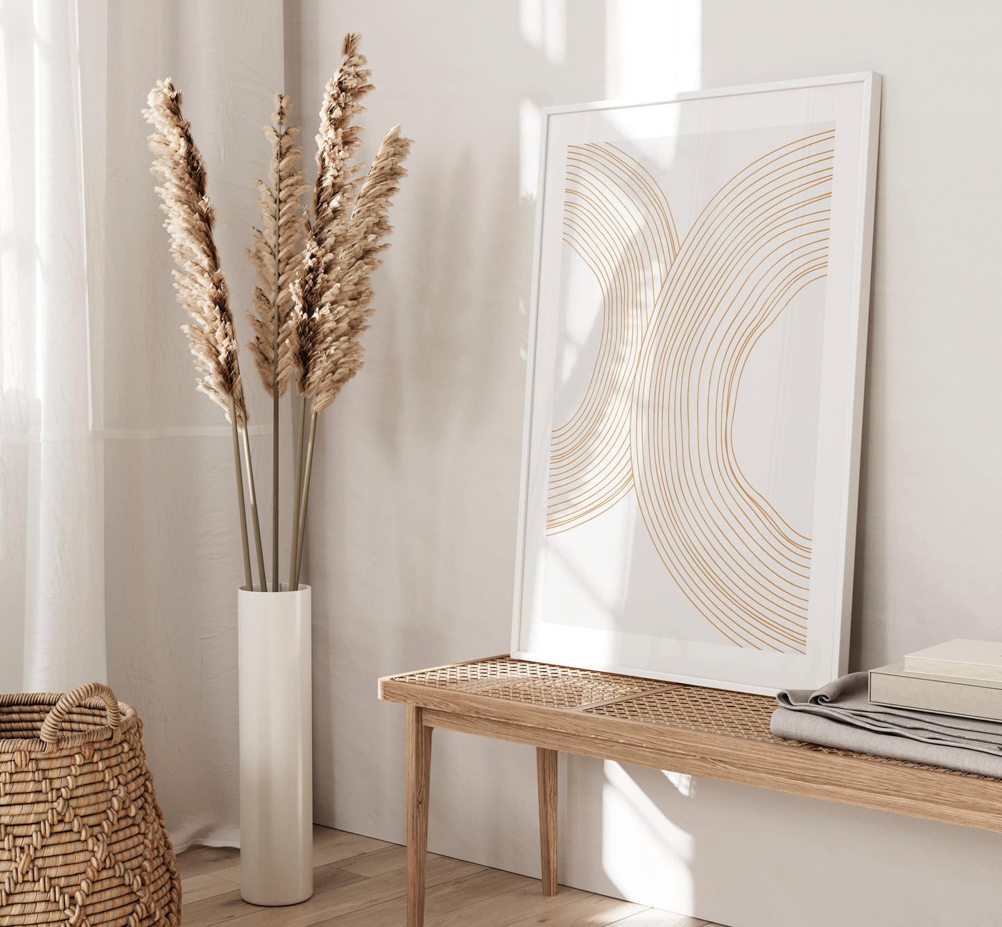 Set of 3 Neutral Circle Abstract Wall Prints