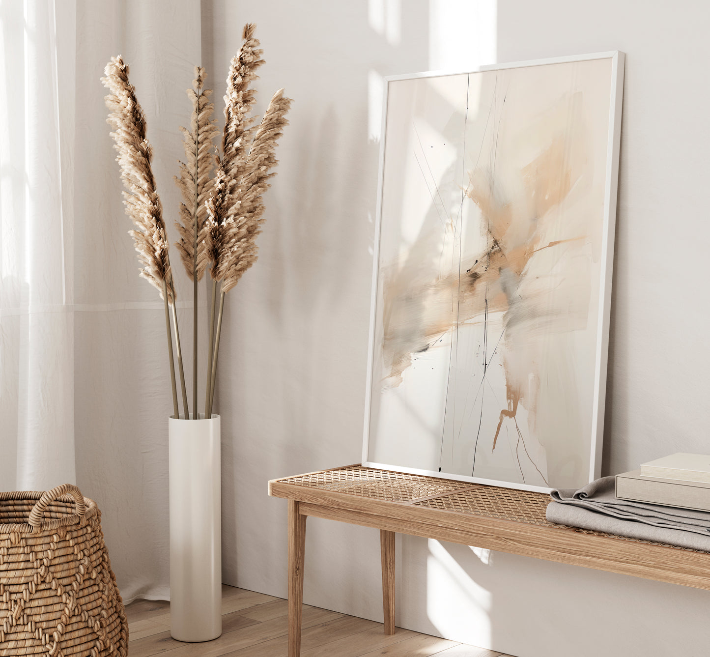 Set of 3 Neutral Abstract Wall Art Prints