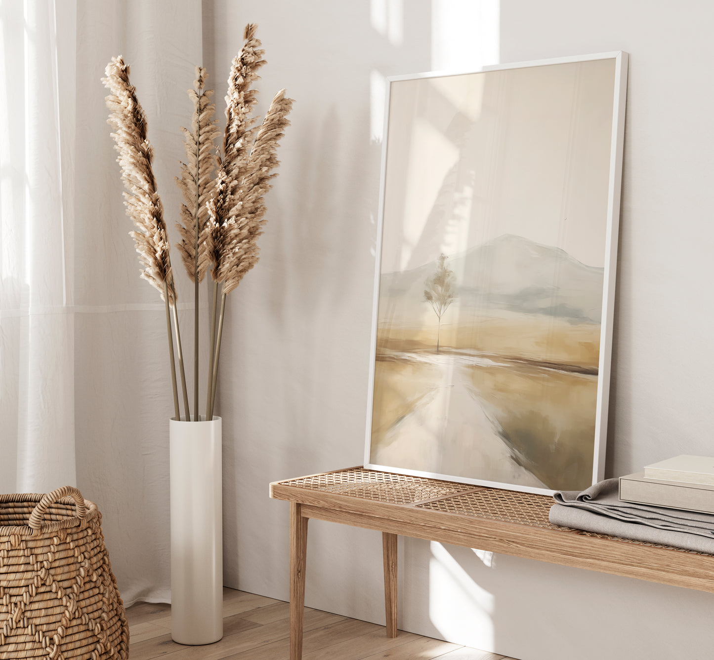 Set of 3 Neutral Landscape Abstract Wall Art Prints