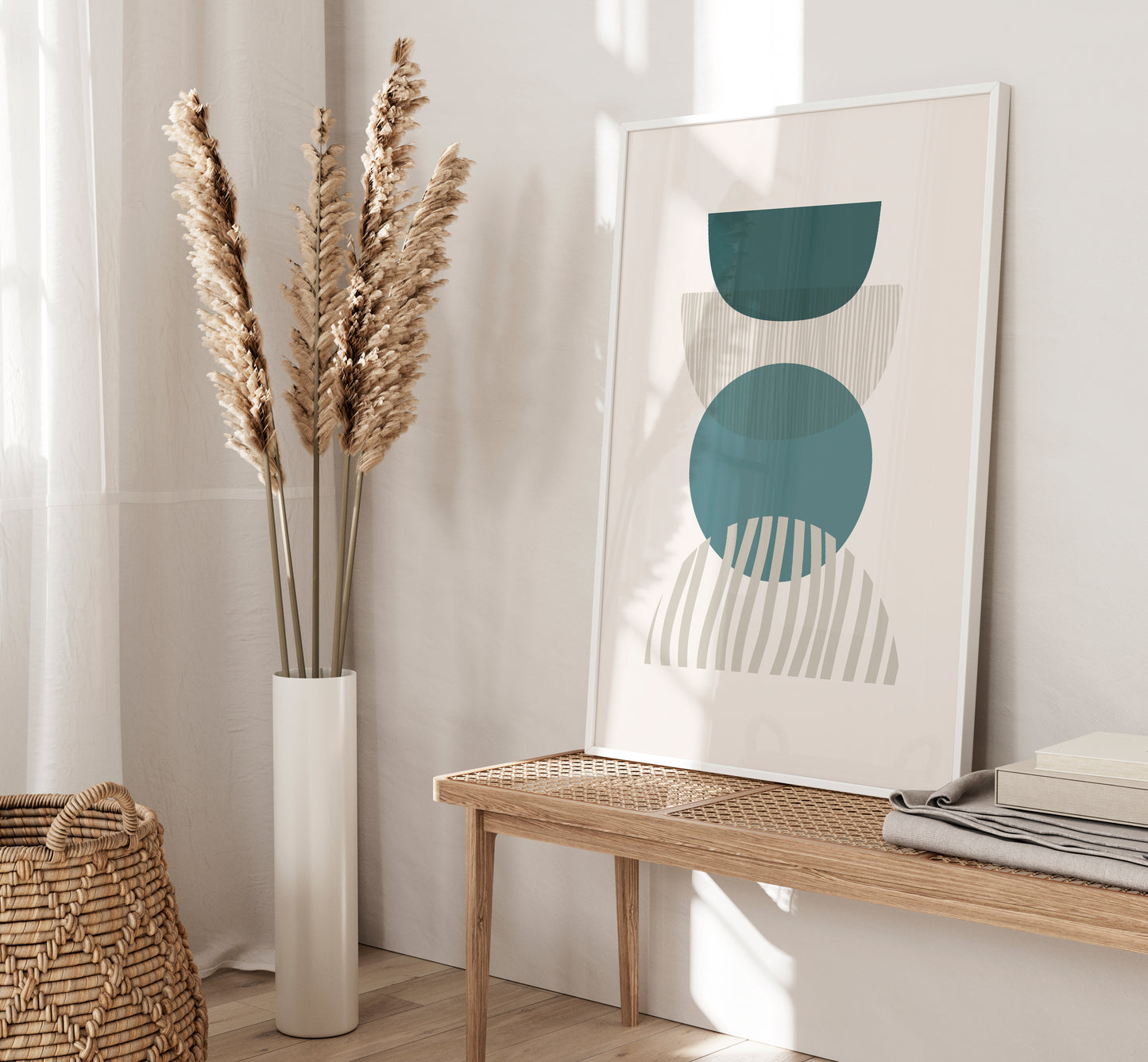 Set of 3 Teal Boho Wall Prints