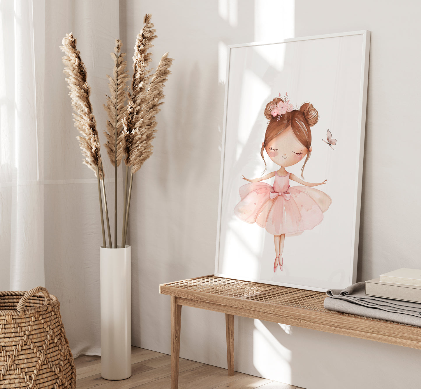 Set of 3 Girls Ballerina Nursery Wall Prints