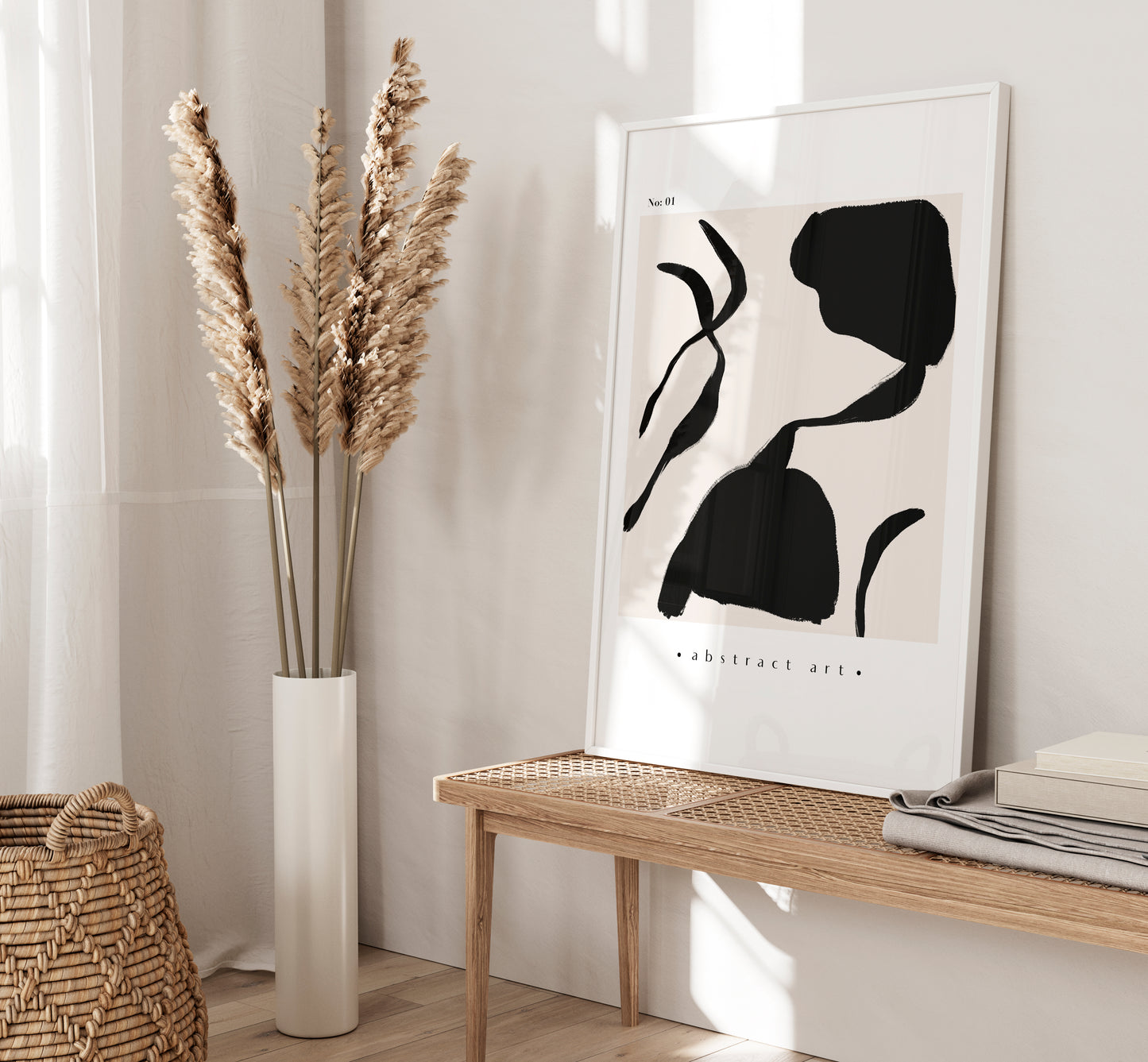 Set of 3 Neutral Modern Abstract Art Prints