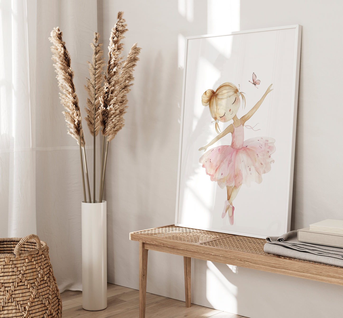 Set of 3 Girls Ballerina Wall Art Prints