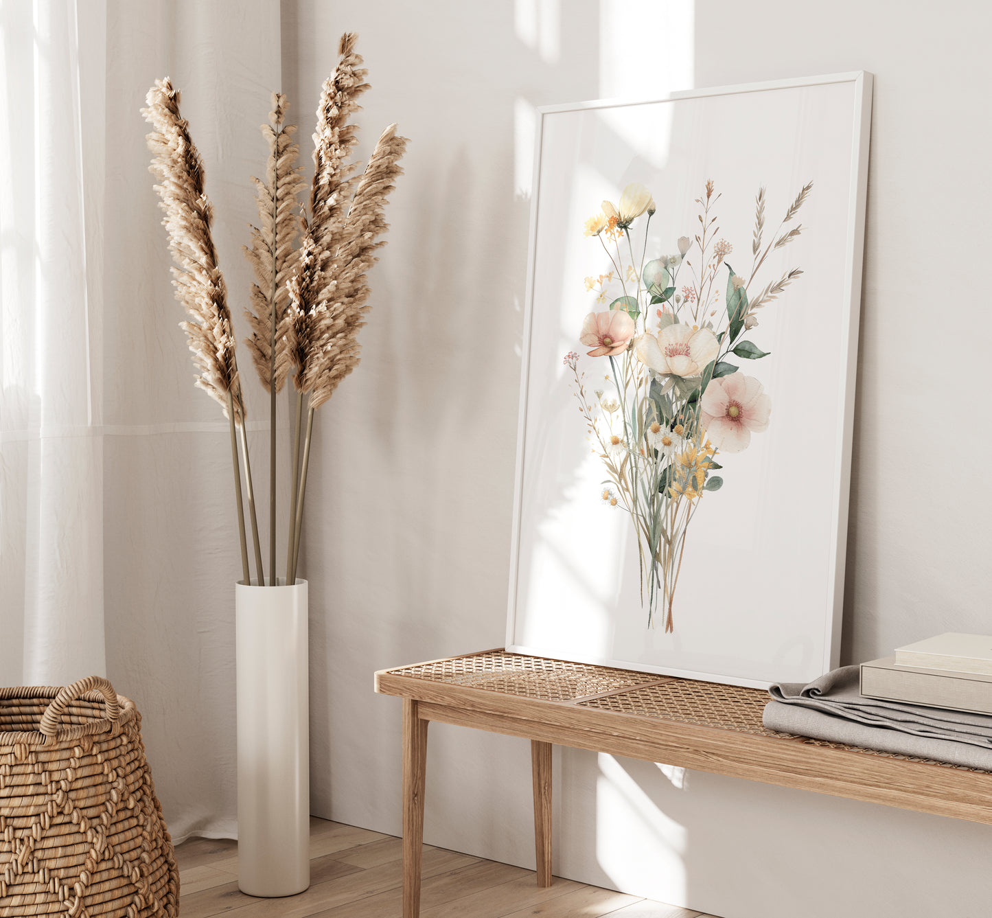 Set of 3 Summer Wildflower Wall Art Prints