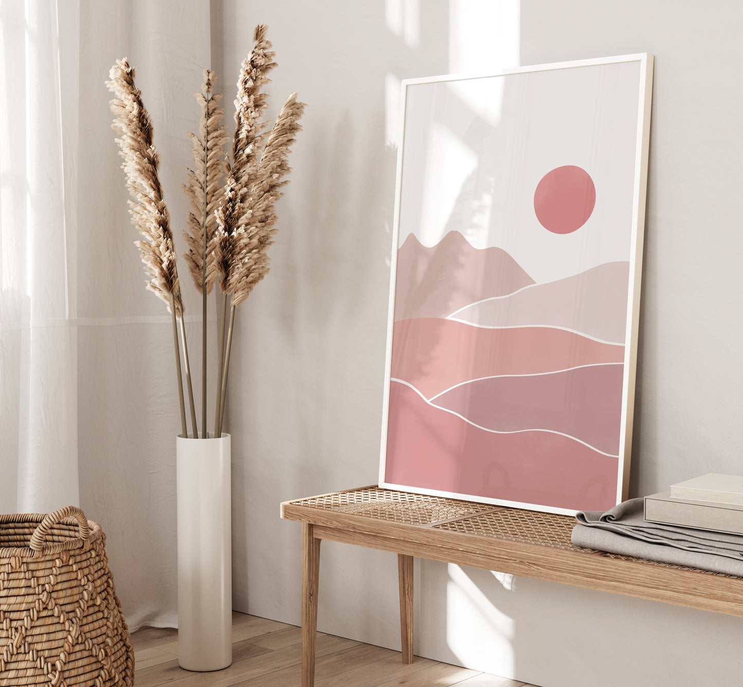 Set of 3 Pink Boho Nursery Wall Prints