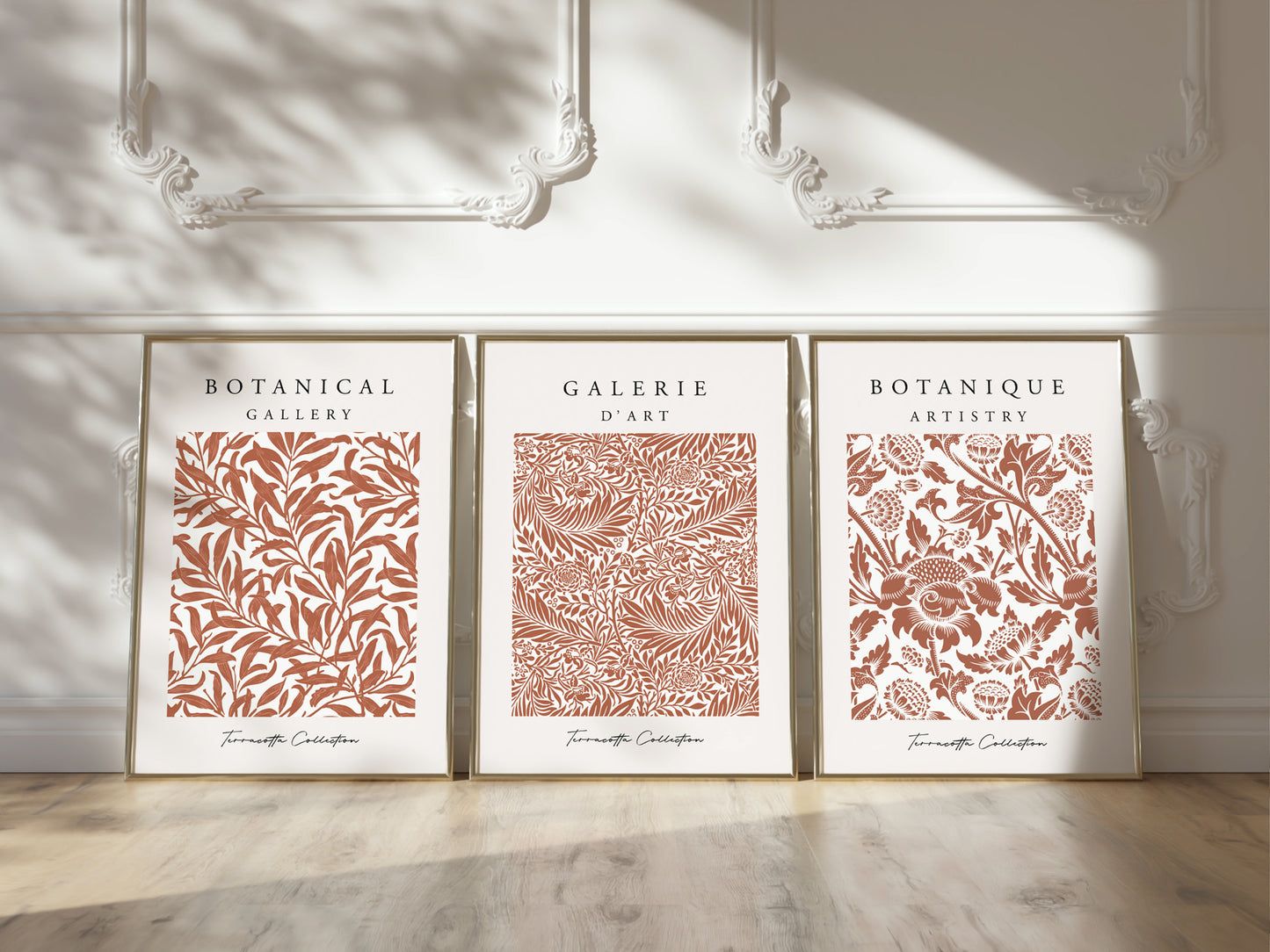 Set of 3 Terracotta Wall Art Prints