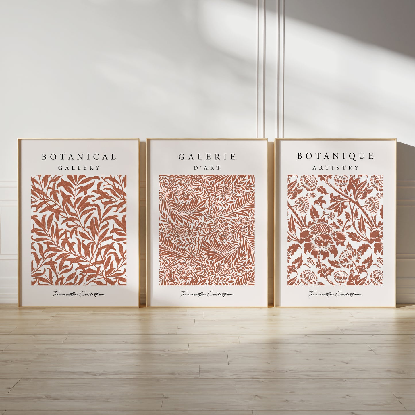 Set of 3 Terracotta Wall Art Prints