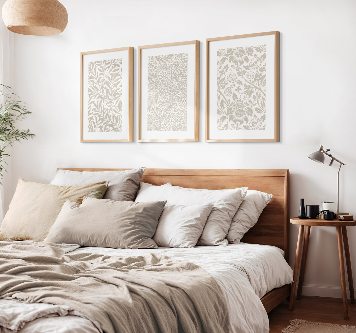 Set of 3 Neutral Botanical Wall Prints