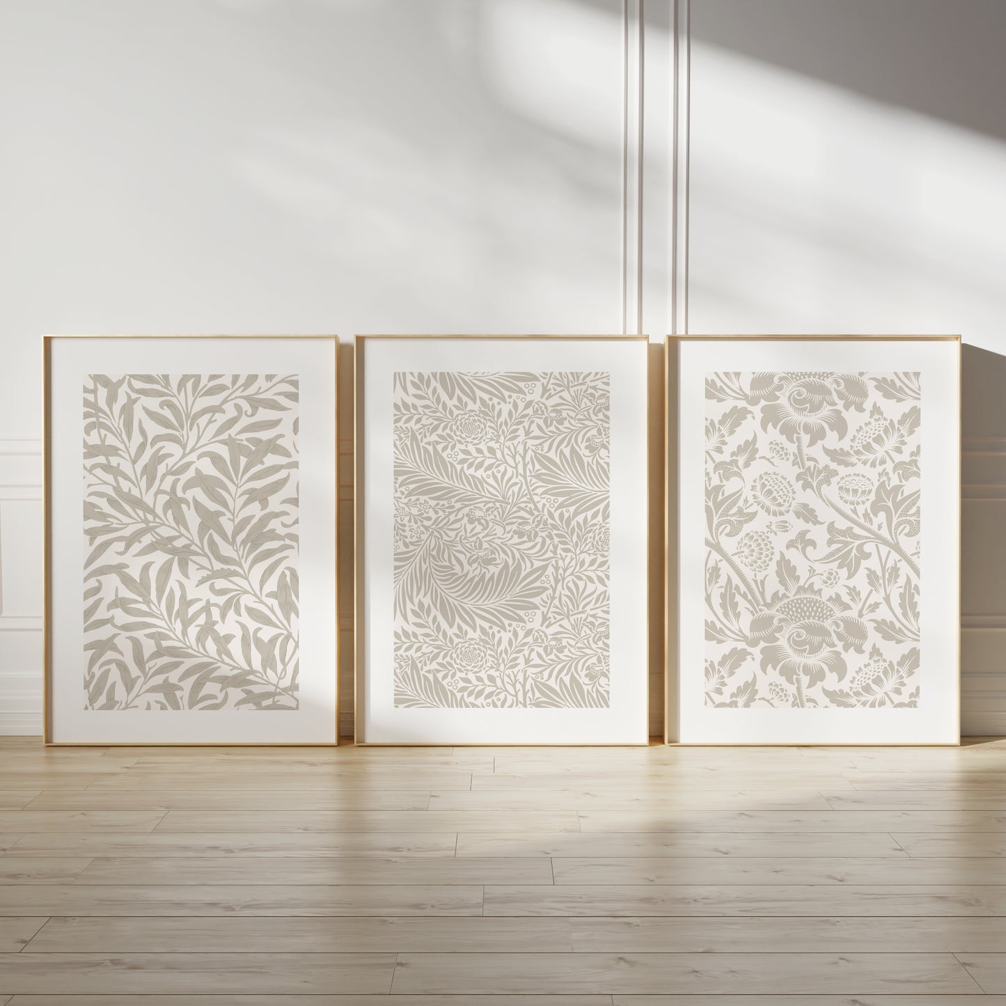 Set of 3 Neutral Botanical Wall Prints