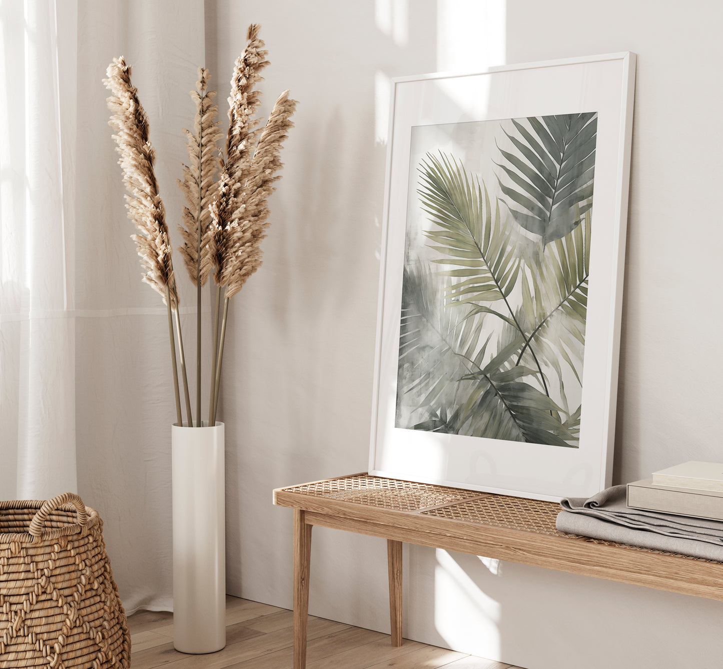 Set of 3 Green Tropical Leaf Wall Art Prints