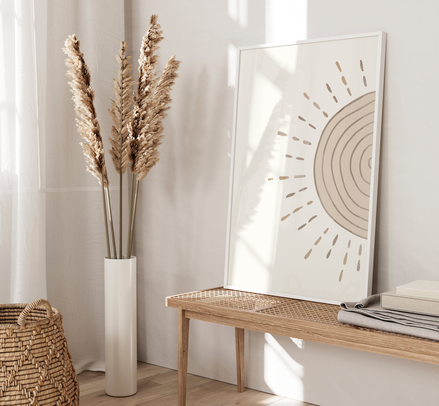 Set of 3 Neutral Beige Boho Nursery Prints