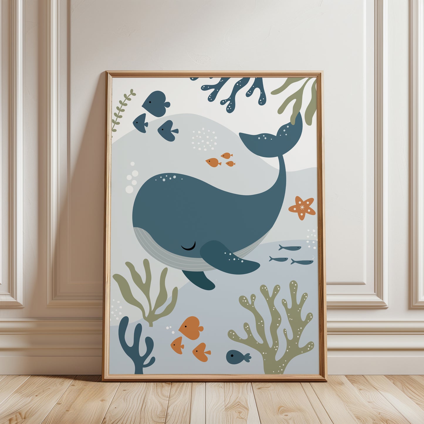 Whale nursery print, for boys sea themed nursery