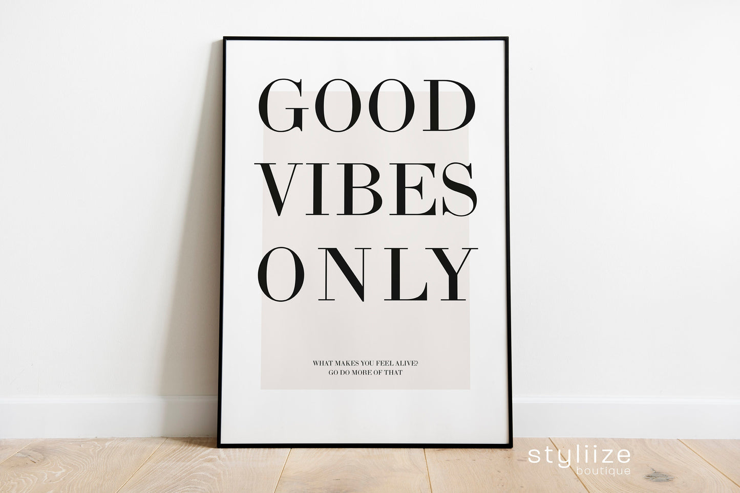 Good Vibes Only Neutral Wall Print