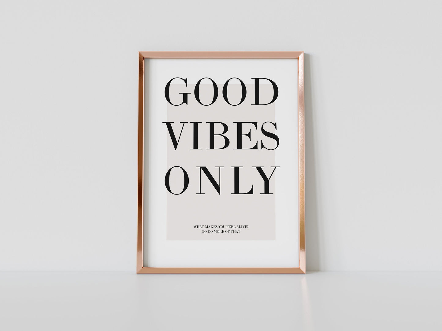 Good Vibes Only Neutral Wall Print