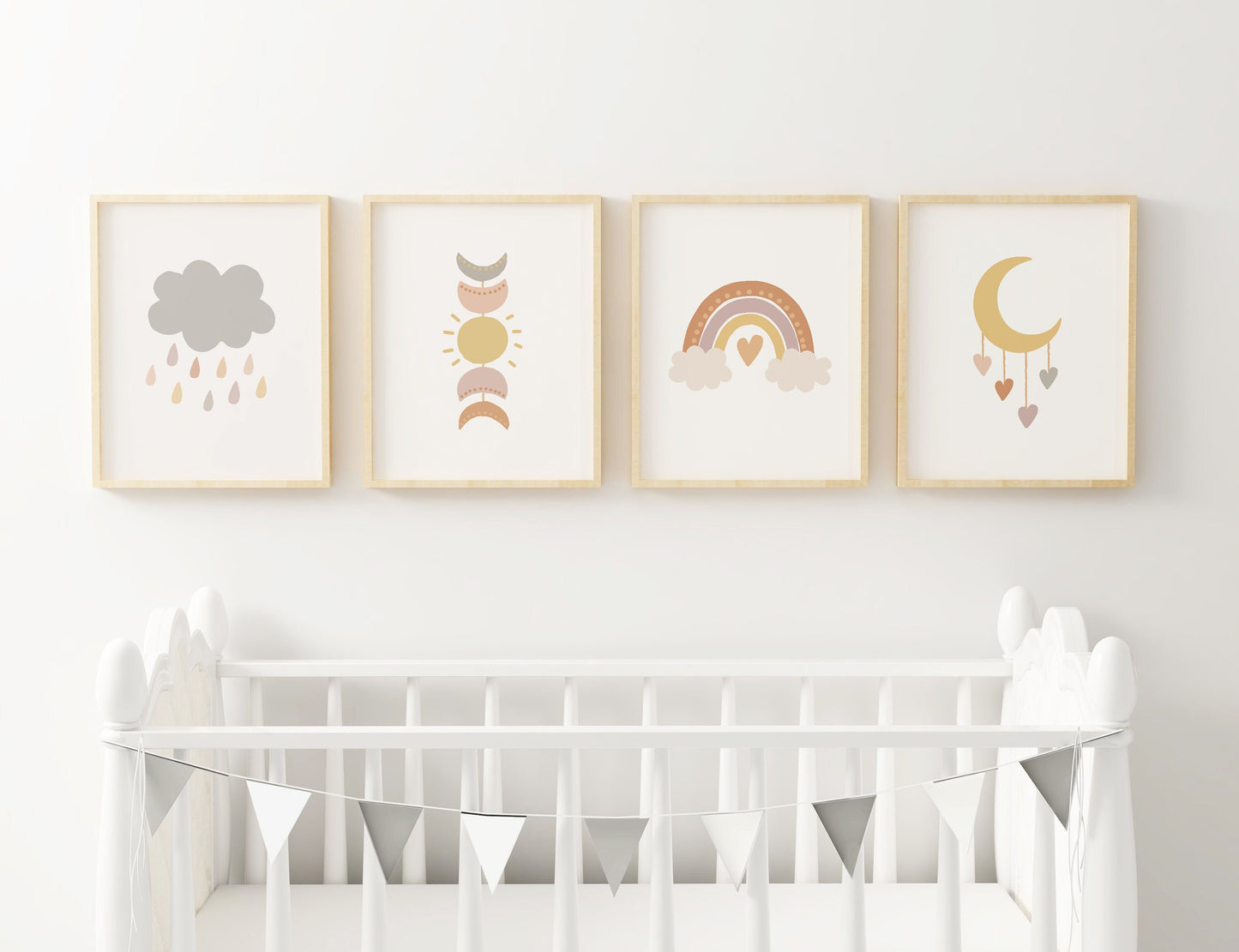 Set of 3 Boho Nursery Wall Prints