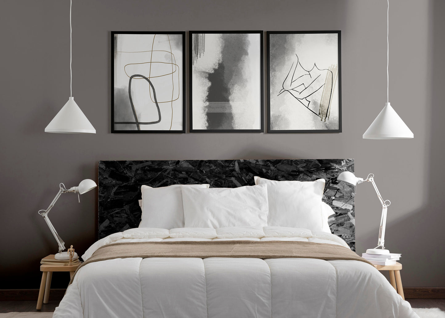 Set of 3 Modern Abstract Wall Art Prints