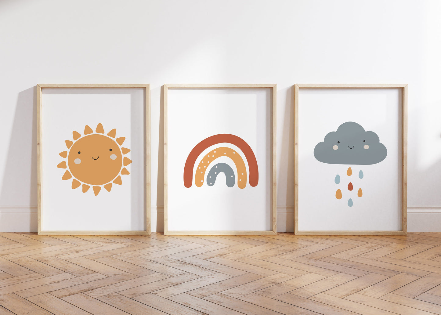 Set of 3 Boho Nursery Wall Art Prints