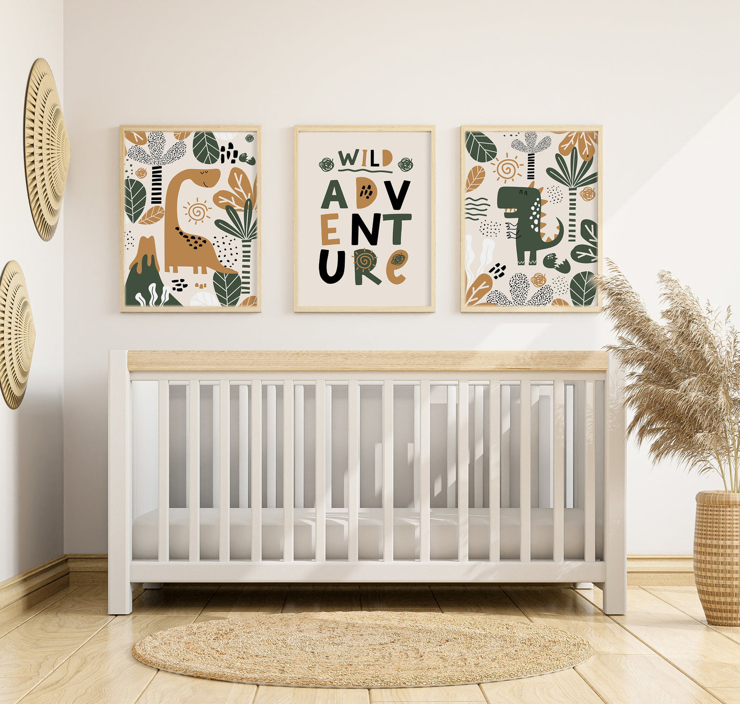 Set fo 3 Dinosaur Boys Bedroom Wall Prints