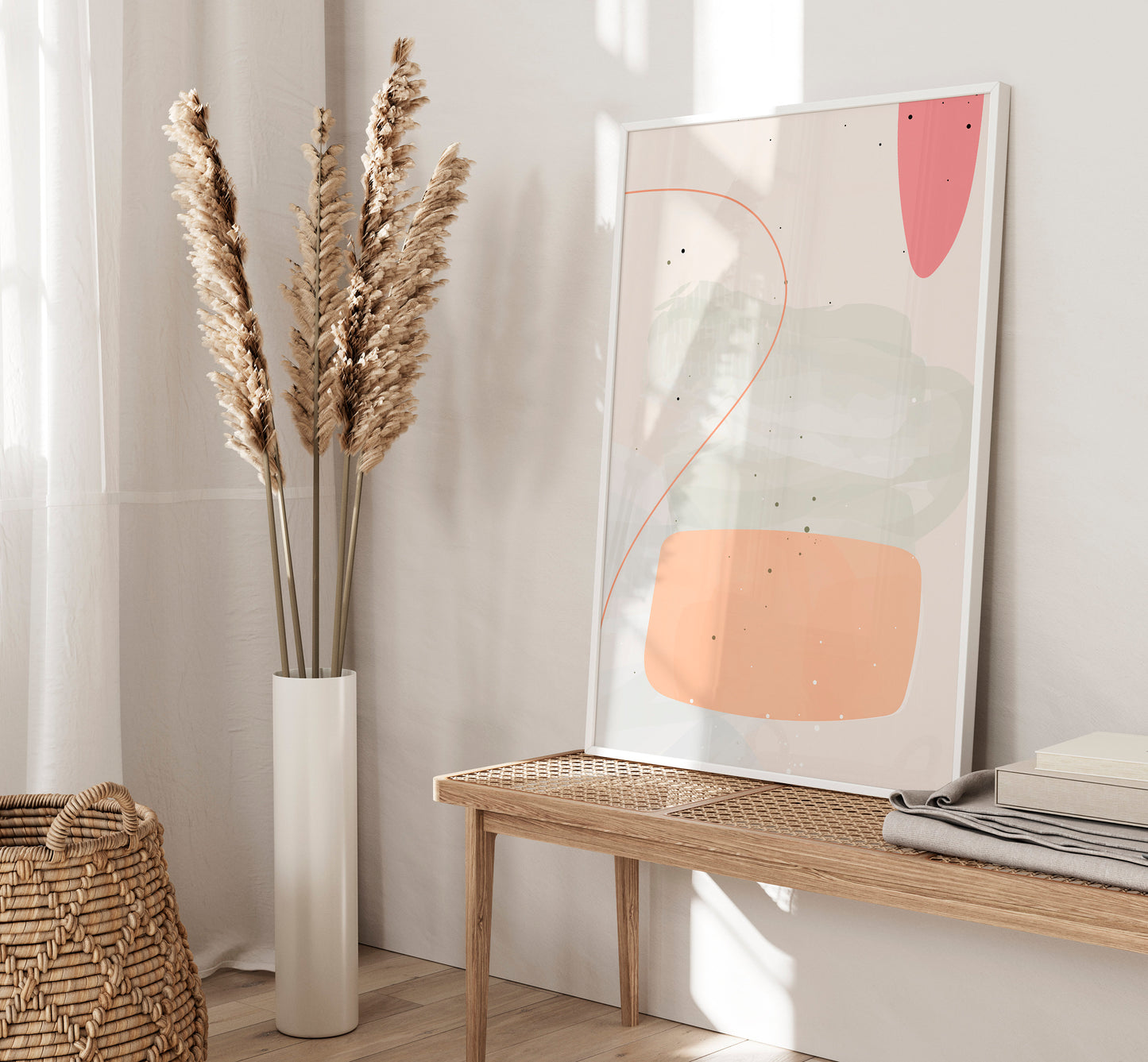 Set of 3 Girls Pastel Abstract Wall Art Prints