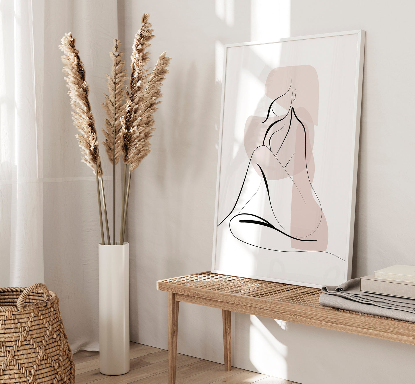 Set of 3 Blush Pink Wall Art Prints