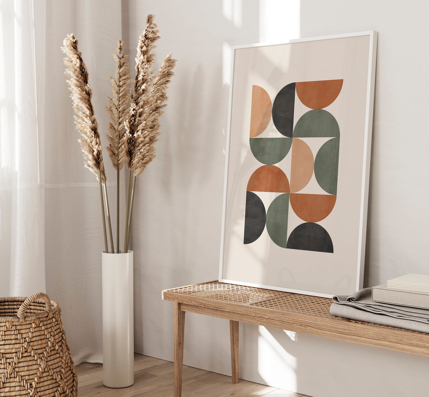 Set of 3 Green & Terracotta Boho Wall Prints