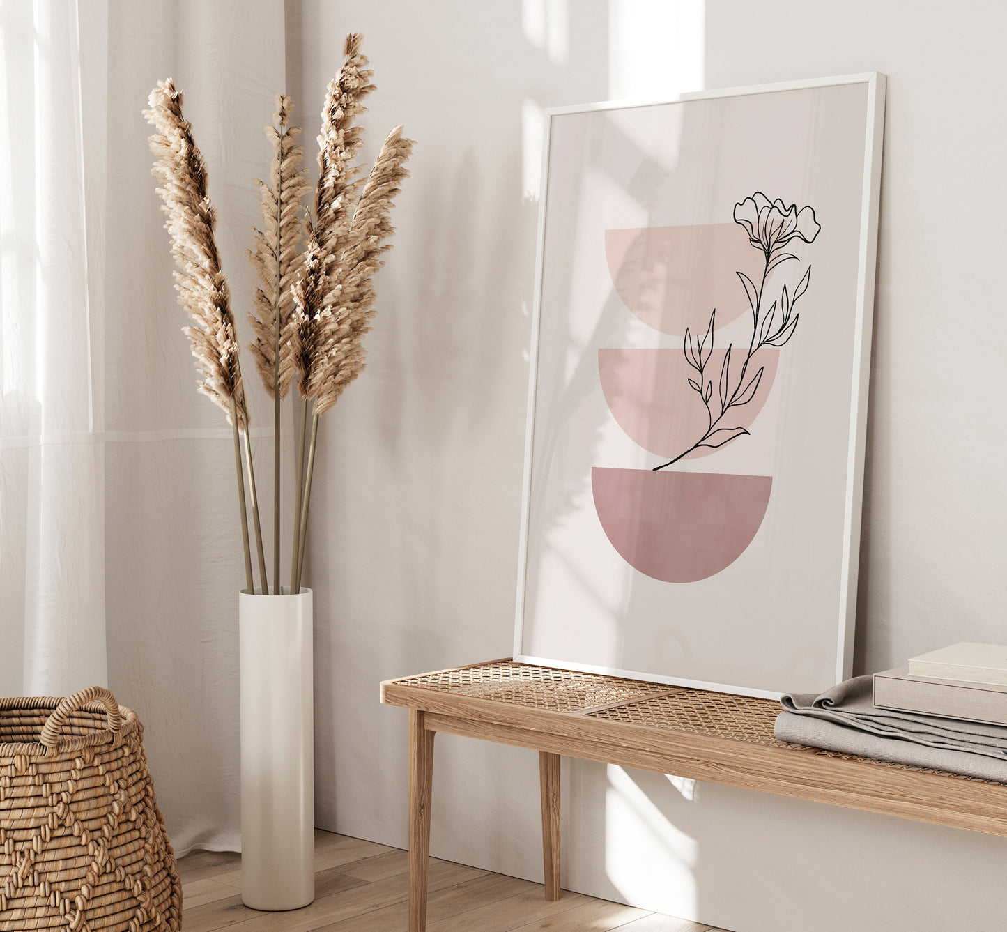 Set of 3 Pink Abstract Wall Prints